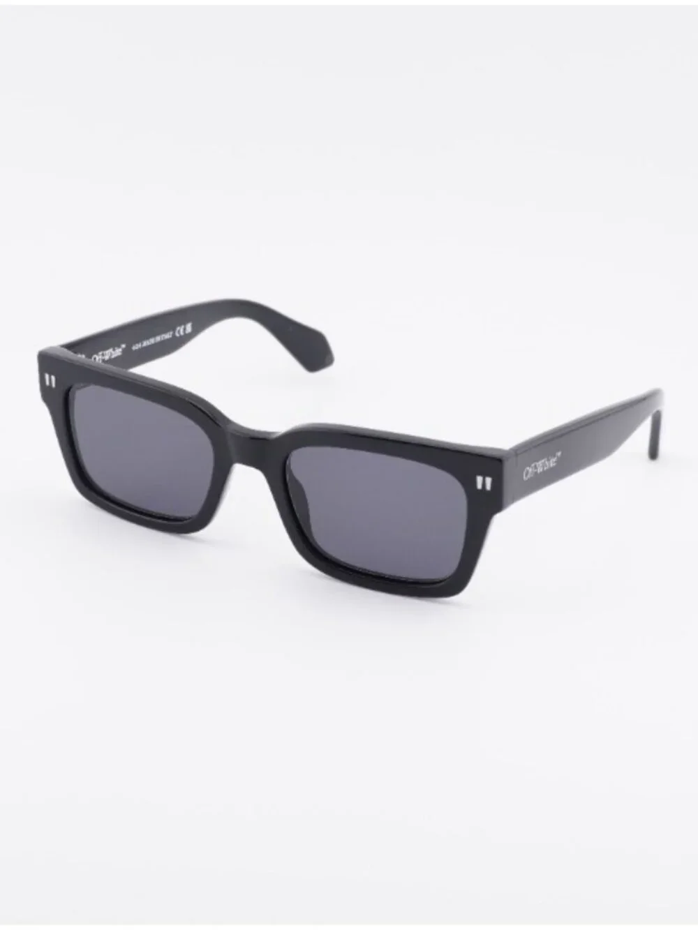 Off-White OERI108 MIDLAND 1007 Sunglasses Black Square Frame, Grey Lenses